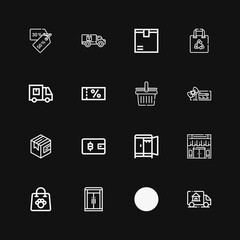 Editable 16 retail icons for web and mobile