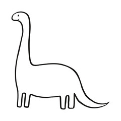 Vector illustration of a cartoon dinosaur.
Cute dinosaur.