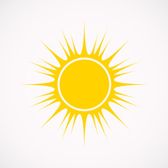Sun icon, symbol, sign. Vector illustration