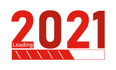 happy new year 2021 Loading design vector, 