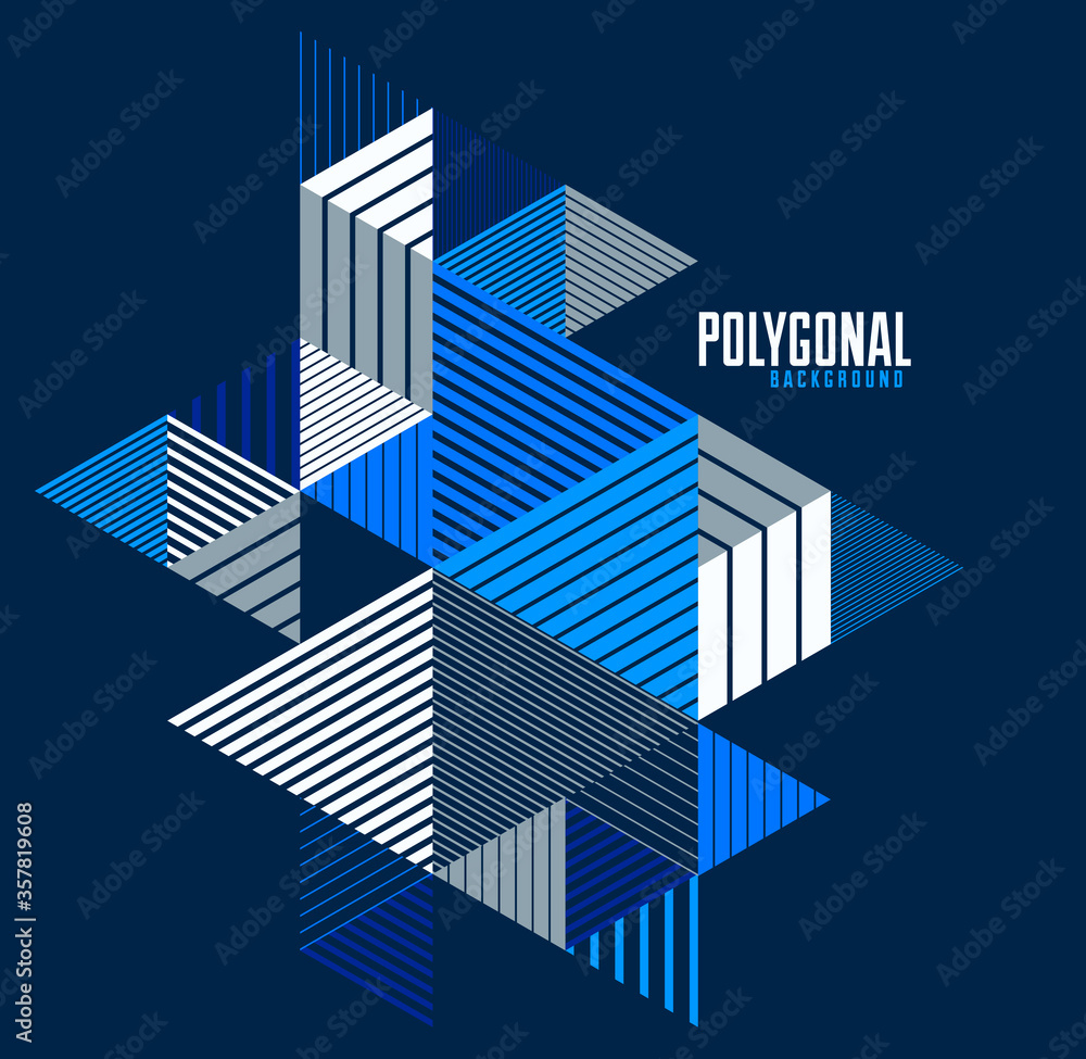 Aufkleber linear striped abstract vector dimensional 3d background with isolated retro style graphic element w