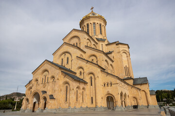 Fototapeta na wymiar Holy Trinity Cathedral of Tbilisi, Georgia 9/10/2019