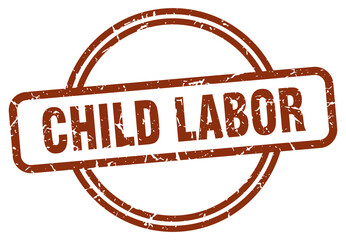 child labor grunge stamp. child labor round vintage stamp