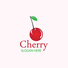 Cherry logo design template. vector illustration.