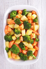 mixed vegetable with potato, broccoli and carrot