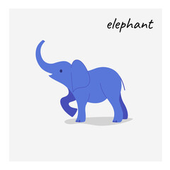 Cartoon elephant - cute character for children. Cute illustration in cartoon style.