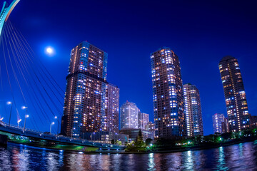 Obraz na płótnie Canvas 東京都中央区の高層ビル群のイメージ