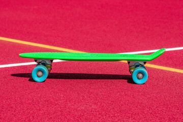 Green penny skateboard