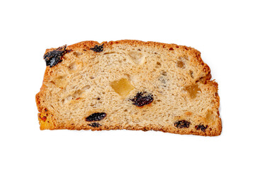 Rusks with candied fruit, isolated on a white background