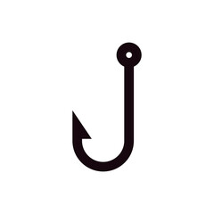 Fishing colored hook icon. Vector