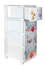 bright beautiful chest of drawers for children's room