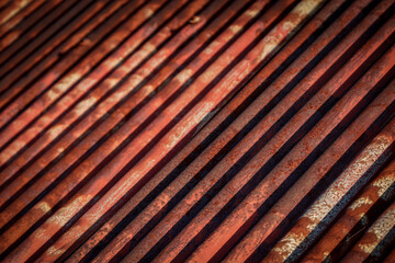 old rusty metal roof