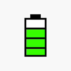 Battery Vector icon. Concept of battery charge. Modern, simple flat vector illustration for web site or mobile app