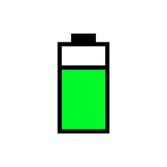 Battery Vector icon. Concept of battery charge. Modern, simple flat vector illustration for web site or mobile app