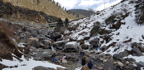 snow-covered mountains