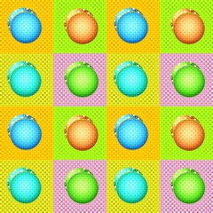 set of colored balls