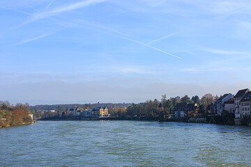 Fototapeta premium Gebäude am Rhein, Altstadt, Rheinfelden, Aargau
