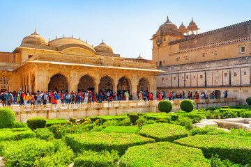 Amazing view of the Sheesh Mahal in the Amer Fort
