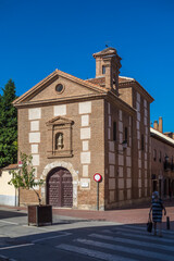 Fototapeta na wymiar Hermitage of Santa Lucía in Alcalá de Henares. Its origin dates from the 12th century in the Romanesque-Mudejar style, although the current building was built in the 17th century in the Baroque style.