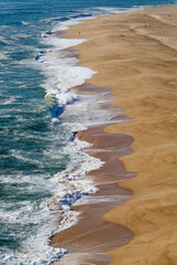 waves in the Praia do Norte, North Beach in Nazaré, Portugal
