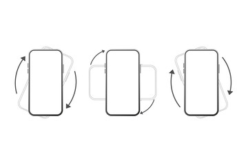 Rotate smartphone isolated icon. Device rotation symbol. Turn your device.
