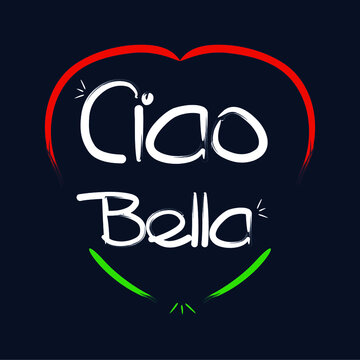 Ciao Bella Typography Vector Art Design