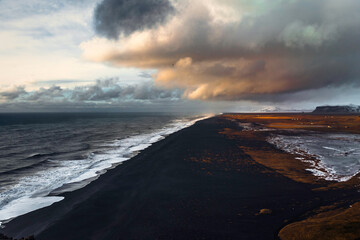 Clouds above Iceland coast