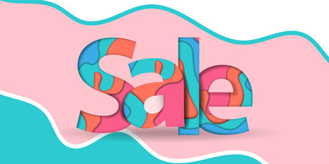 Sale Super. Vector. Summer Sale Banner.