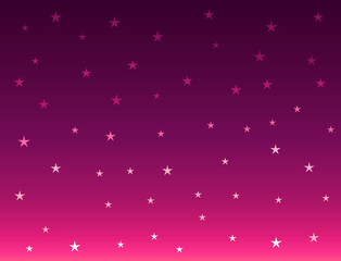 Fototapeta na wymiar Purple and pink fading ombre gradient background with stars.