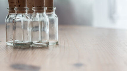 flask from the top left