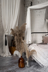 Cozy bedroom interior in boho chic style © brizmaker