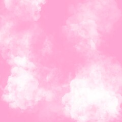 abstract pink background with white clouds 