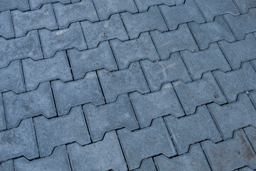 paving road construction, paving stones in the package, pavement and road construction work,