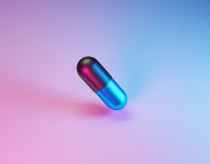 3d rendering. minimal medicine pill. Health care concept.
