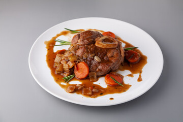 beef on bone with carrot