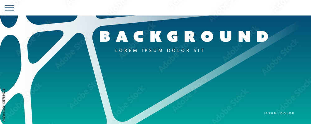 Wall mural abstract green and blue minimal geometric pattern background, multi purpose template, gradient shape
