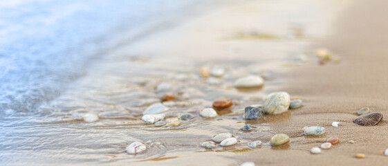 Close up of sand on a beach. Natural texture background.