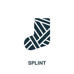 Splint icon. Simple element from trauma rehabilitation collection. Creative Splint icon for web design, templates, infographics and more