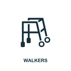 Walkers icon. Simple element from trauma rehabilitation collection. Creative Walkers icon for web design, templates, infographics and more