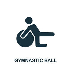 Gymnastic Ball icon. Simple element from trauma rehabilitation collection. Creative Gymnastic Ball icon for web design, templates, infographics and more
