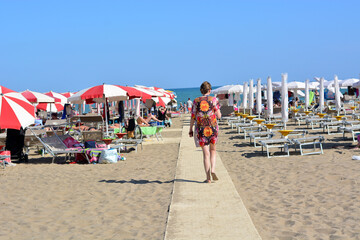 the beach during the summer