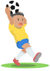 Obraz premium サッカー スローイン