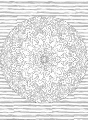 Fototapeta premium Mandala - large colouring template