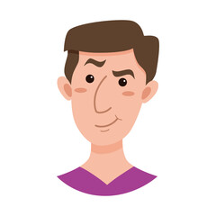 Male emoji cartoon character.