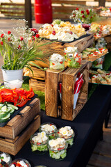 cafe, antique, luxury, light,  club, catering, celebration, event, food, finger food, canapes, new year party, birthday party, Helloween party, decor, black and gold, party table, rustic, wedding