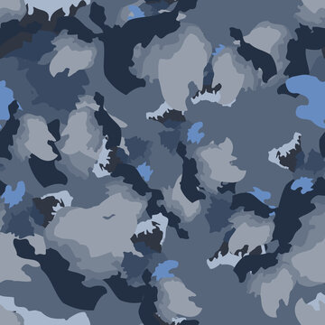 Urban camouflage of various shades of grey and blue colors