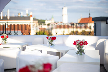 wedding table in the restaurant