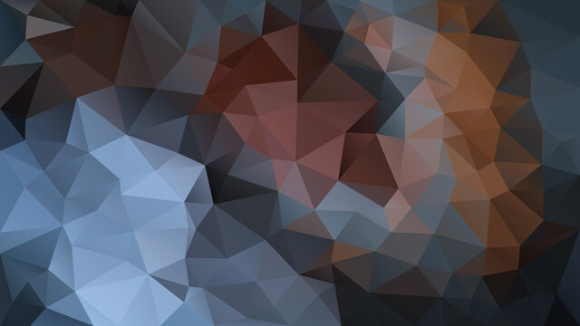 Vector Abstract Irregular Polygon Background - Triangle Low Poly Pattern - Color Dark Petrol Aegean Blue Slate Charcoal Black Beige Brown Grey