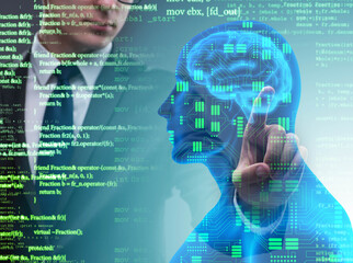 Machine learning concept as modern technology