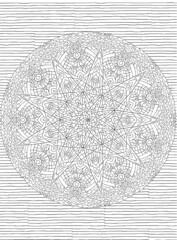 Mandala - large colouring template
